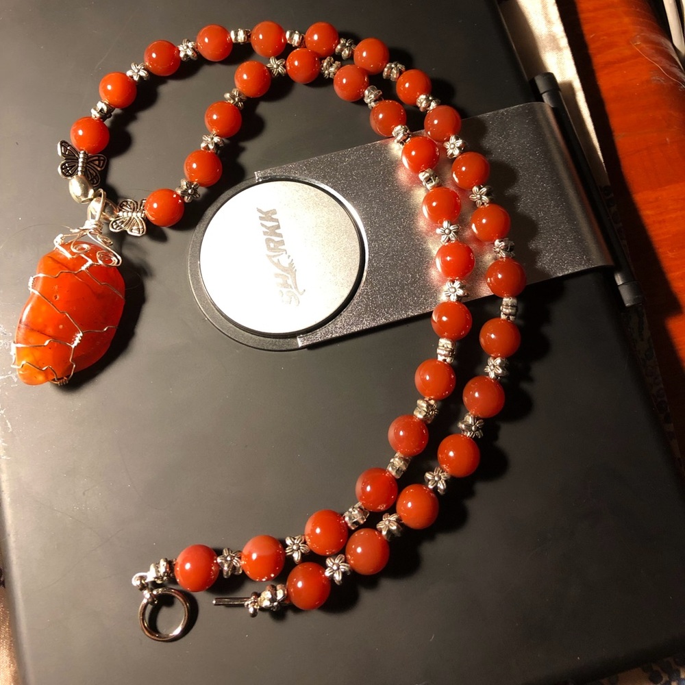 Red Jasper necklace Earring set